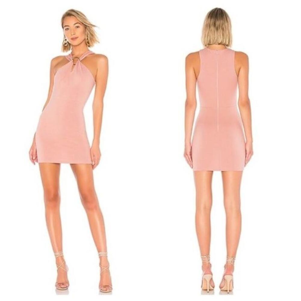 Revolve By The Way. Mauve Pink Mia O Ring Bodycon Mini Dress Sz.M NWT - Picture 3 of 15